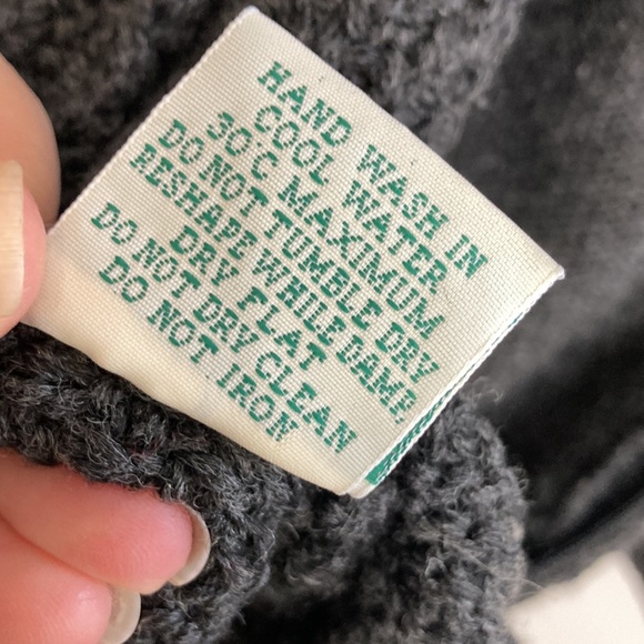 Blarney Woolen Mills Sweater Womens Small Gray Merino Wool Long Hooded Cardigan - Picture 14 of 15